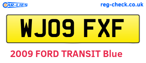 WJ09FXF are the vehicle registration plates.