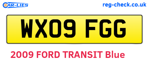 WX09FGG are the vehicle registration plates.
