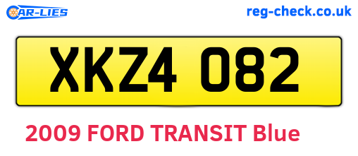 XKZ4082 are the vehicle registration plates.