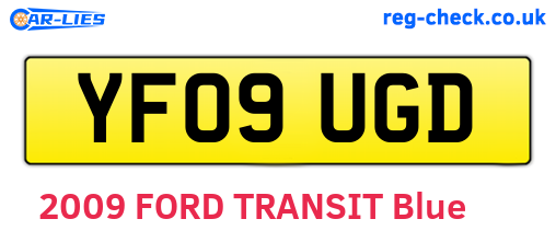YF09UGD are the vehicle registration plates.