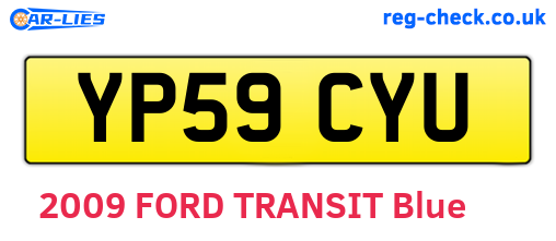 YP59CYU are the vehicle registration plates.