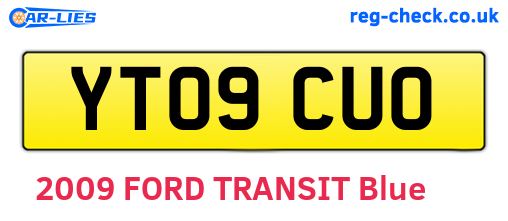 YT09CUO are the vehicle registration plates.