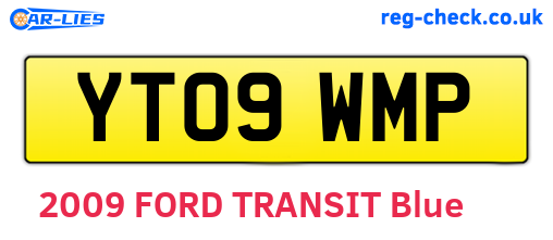 YT09WMP are the vehicle registration plates.
