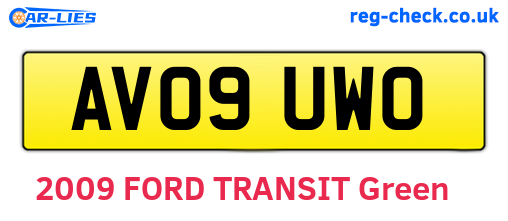AV09UWO are the vehicle registration plates.