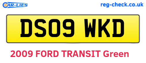 DS09WKD are the vehicle registration plates.