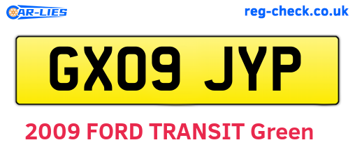 GX09JYP are the vehicle registration plates.
