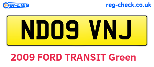 ND09VNJ are the vehicle registration plates.