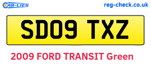 SD09TXZ are the vehicle registration plates.