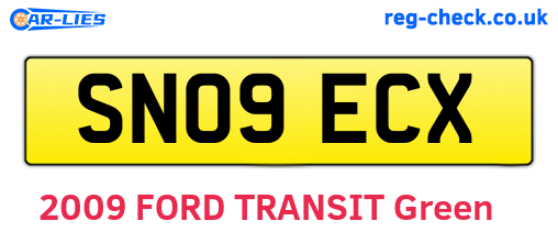 SN09ECX are the vehicle registration plates.