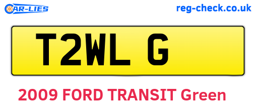 T2WLG are the vehicle registration plates.