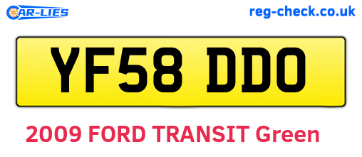 YF58DDO are the vehicle registration plates.