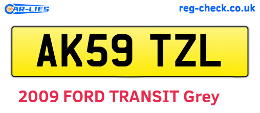 AK59TZL are the vehicle registration plates.