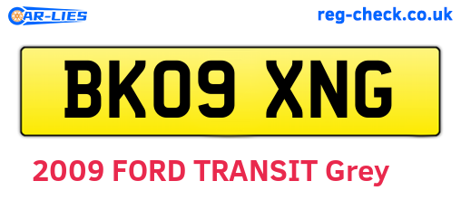 BK09XNG are the vehicle registration plates.
