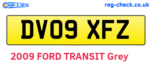 DV09XFZ are the vehicle registration plates.