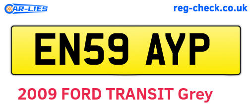 EN59AYP are the vehicle registration plates.