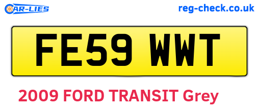 FE59WWT are the vehicle registration plates.