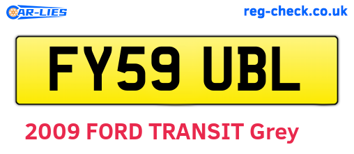 FY59UBL are the vehicle registration plates.