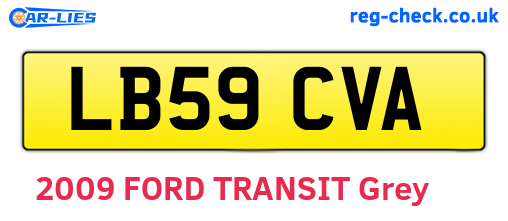 LB59CVA are the vehicle registration plates.