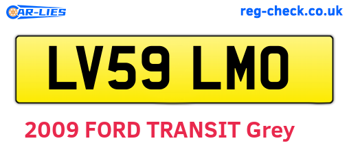 LV59LMO are the vehicle registration plates.