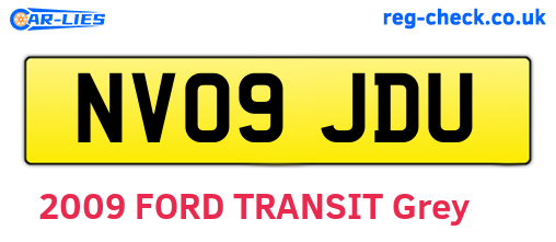 NV09JDU are the vehicle registration plates.
