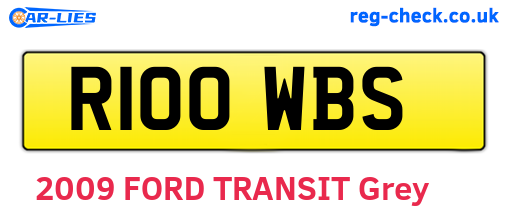 R100WBS are the vehicle registration plates.