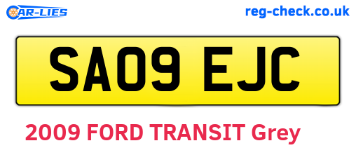 SA09EJC are the vehicle registration plates.