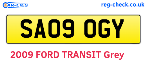 SA09OGY are the vehicle registration plates.