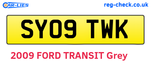 SY09TWK are the vehicle registration plates.
