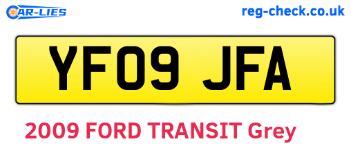 YF09JFA are the vehicle registration plates.