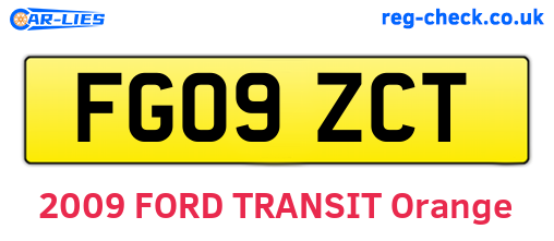 FG09ZCT are the vehicle registration plates.