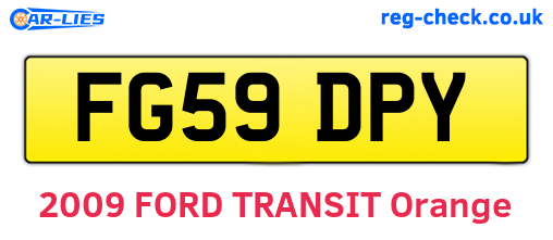 FG59DPY are the vehicle registration plates.