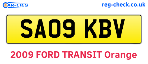 SA09KBV are the vehicle registration plates.