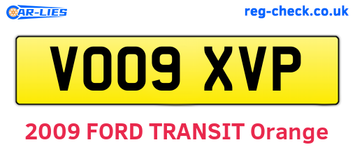 VO09XVP are the vehicle registration plates.