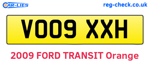 VO09XXH are the vehicle registration plates.