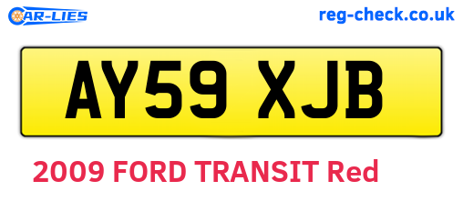 AY59XJB are the vehicle registration plates.