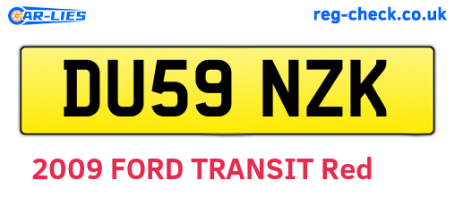 DU59NZK are the vehicle registration plates.