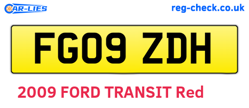FG09ZDH are the vehicle registration plates.