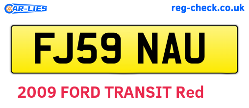 FJ59NAU are the vehicle registration plates.