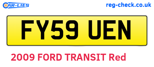 FY59UEN are the vehicle registration plates.