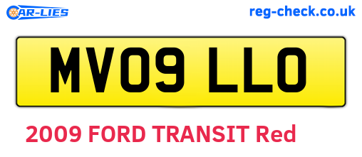 MV09LLO are the vehicle registration plates.