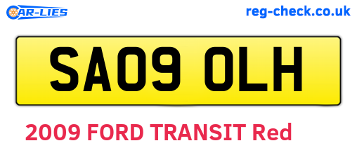 SA09OLH are the vehicle registration plates.