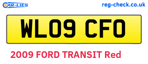 WL09CFO are the vehicle registration plates.