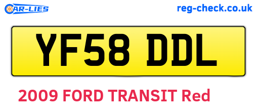 YF58DDL are the vehicle registration plates.