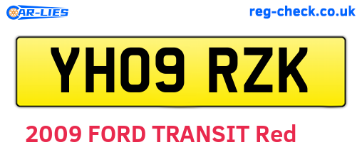 YH09RZK are the vehicle registration plates.