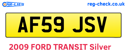 AF59JSV are the vehicle registration plates.