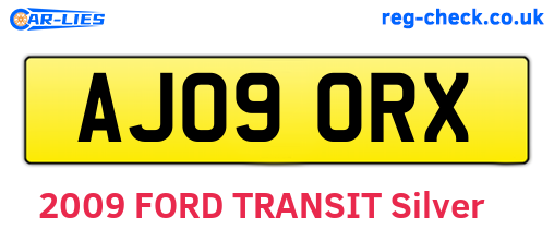 AJ09ORX are the vehicle registration plates.