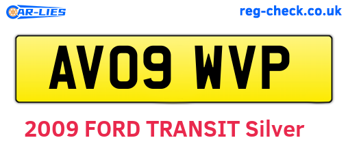 AV09WVP are the vehicle registration plates.