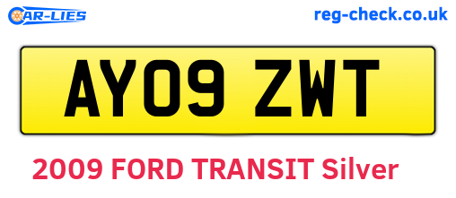 AY09ZWT are the vehicle registration plates.