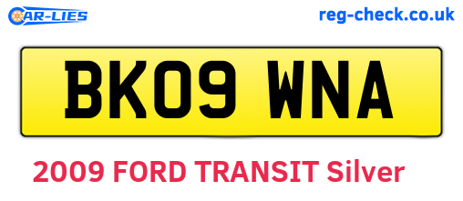 BK09WNA are the vehicle registration plates.