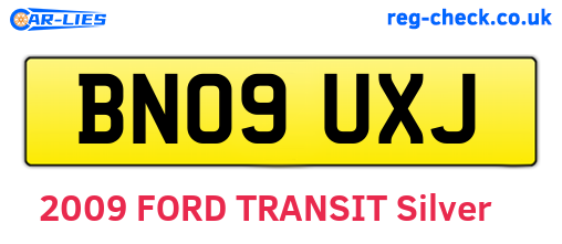 BN09UXJ are the vehicle registration plates.